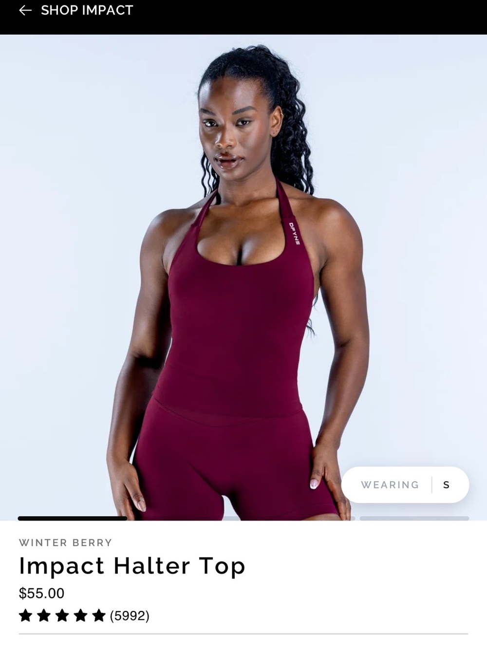 Pact Winter Berry Halter Tank Top